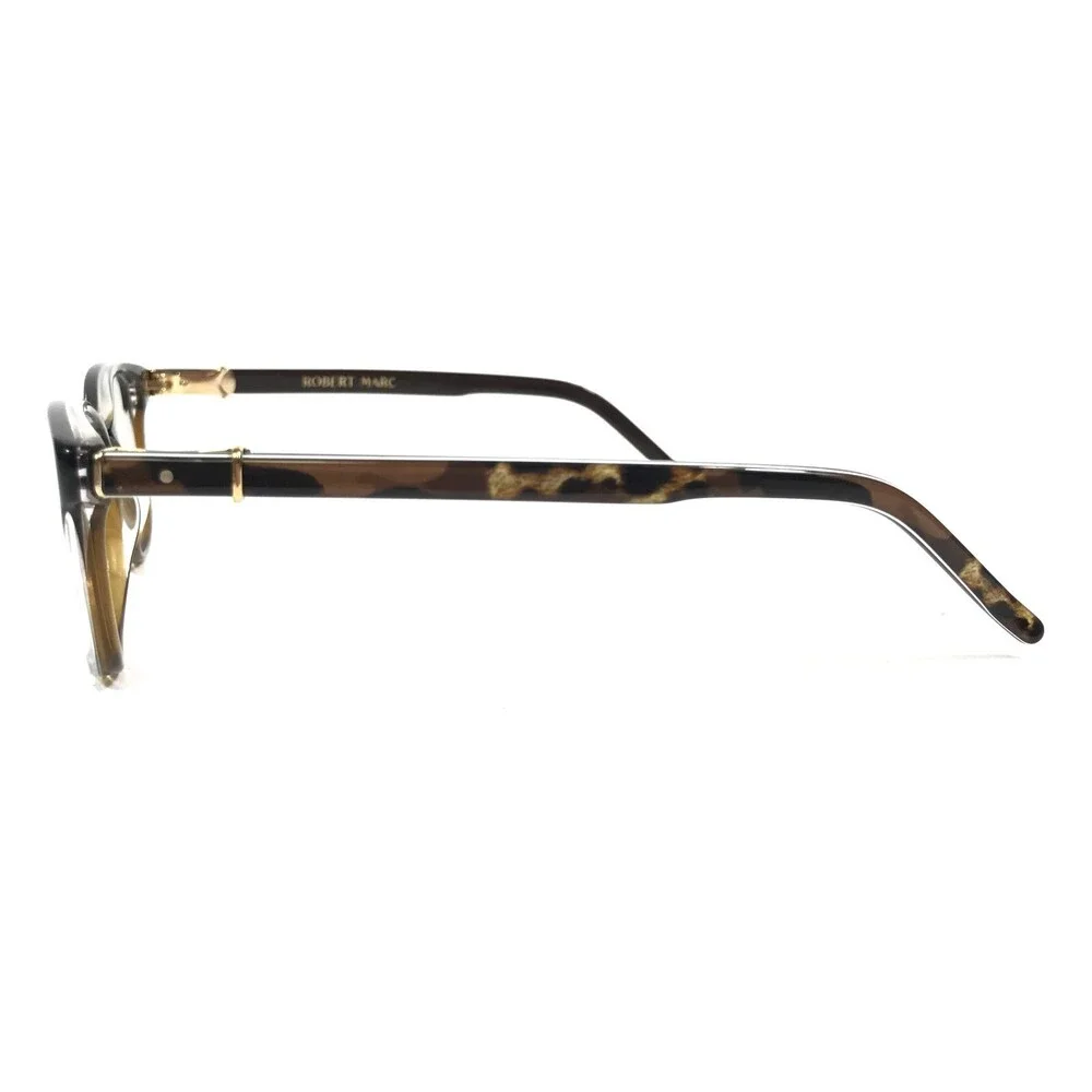 Robert Marc Eyeglasses Frames OCELOT-BCS Black Brown Square Horn Rim 47-18-135